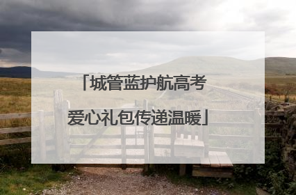 城管蓝护航高考 爱心礼包传递温暖